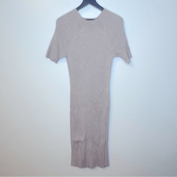 Hatch The Penelope Knit Maternity Dress in Taupe Size 2 - Picture 2 of 10